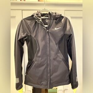 Nike Women's Black/Gray Hooded Running Jacket